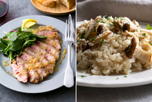 画像をギャラリービューアに読み込む, イベリコ豚肩ロースのハニージンジャーレモンソース&3種のきのこのチーズリゾット(1キット2人前)