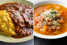 画像をギャラリービューアに読み込む, ハッシュドビーフのとろとろオムライス&7種の具材のミネストローネ(1キット2人前)