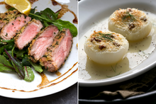 画像をギャラリービューアに読み込む, イベリコ豚の香草カツレツ&新玉ねぎのグラチネ(1キット2人前)
