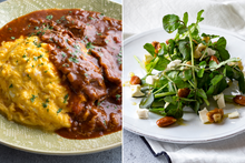 画像をギャラリービューアに読み込む, ハッシュドビーフのとろとろオムライス&クレソンとクリームチーズのサラダ ハニーナッツソース(1キット2人前)