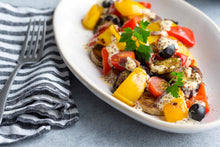 画像をギャラリービューアに読み込む, ハッシュドビーフのとろとろオムライス&焼き野菜のニース風サラダ(1キット2人前)