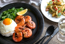 画像をギャラリービューアに読み込む, 赤海老のガーリックシュリンプ&焼き野菜のポテトサラダ〜カレー風味〜(1キット2人前)