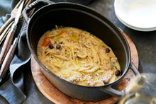 画像をギャラリービューアに読み込む, 生ハムブイヨンと鶏のサルシッチャのイタリアン鍋&〆のカルボナーラ(1キット2人前)