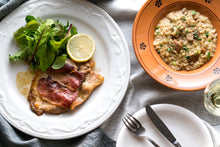 画像をギャラリービューアに読み込む, ポルチーニリゾット&ローマ名物サルティンボッカ(1キット2人前)