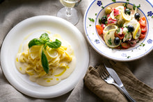 画像をギャラリービューアに読み込む, レモンクリームのタリアテッレ&タコとトマト、2色のオリーブのサラダ(1キット2人前)