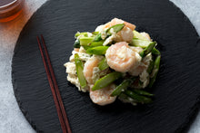 画像をギャラリービューアに読み込む, ニラのたっぷり入った本格麻婆豆腐&アスパラガスと海老の卵白炒め(1キット2人前)