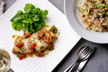 画像をギャラリービューアに読み込む, 鶏もも肉の香草パン粉焼き〜トマトソース添え〜&色々キノコのバターライス(1キット2人前)