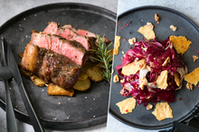 画像をギャラリービューアに読み込む, イベリコ豚肩ロースのアリスタ〜香草焼き〜&トレヴィスとバルサミコとくるみのサラダ(1キット2人前)